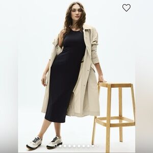 Athleta Luna Lightweight Trench Coat in Dune, Size Large NWT